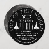 De maan, Space Shuttle Verjaardagsfeest Kaart (Voorkant / Achterkant)