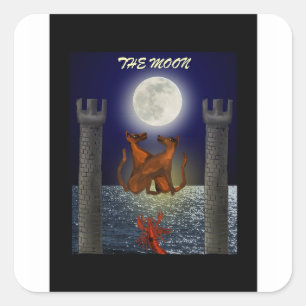 De maan - Sticker