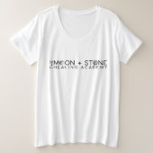 De maan + Stone Healing Academy logo T-Shirt (Design voorkant)