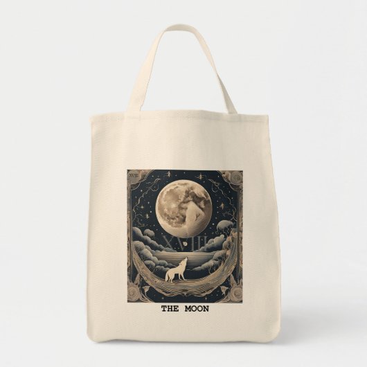 DE MAAN - TAROT KAART TOTE BAG (Voorkant)