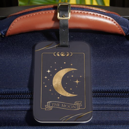 De Maan Tarotkaart Bagagelabel (Voorkant Insitu 2)