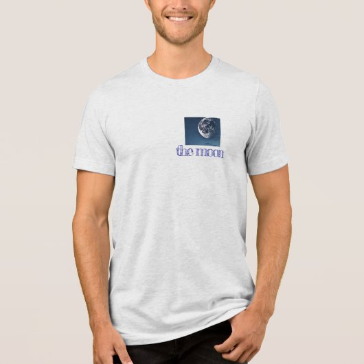 de maan Tri-Blend shirt (Voorkant)
