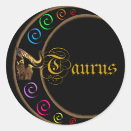 De Maan van Celestrial van de Stier Ronde Sticker