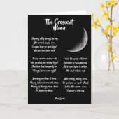 De maan van Crescent, Cute Poem Kaart (Gele Bloem)