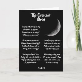 De maan van Crescent, Cute Poem Kaart