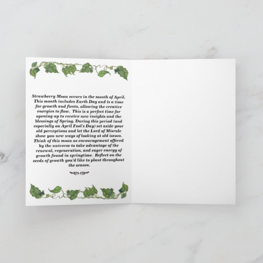 De Maan van de aardbei Kaart (Binnen)