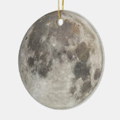 De maan van de aarde keramisch ornament (Links)