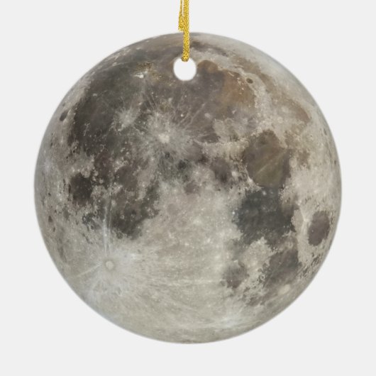 De maan van de aarde keramisch ornament (Achterkant)