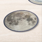De maan van de aarde ronde kartonnen onderzetter (Gebogen)
