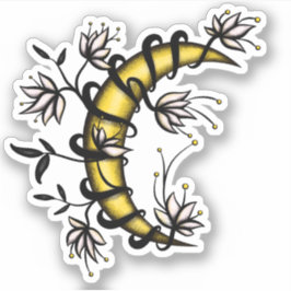 De maan van de Crescent die in de stijl van het Ta Sticker