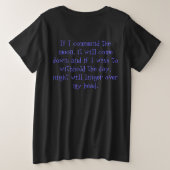 De maan van de heks tekenen Quote Terug Grote Maat T-shirt (Design achterkant)