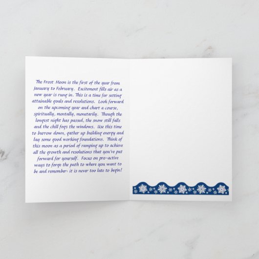 De Maan van de vorst Feestdagen Kaart (Binnen)