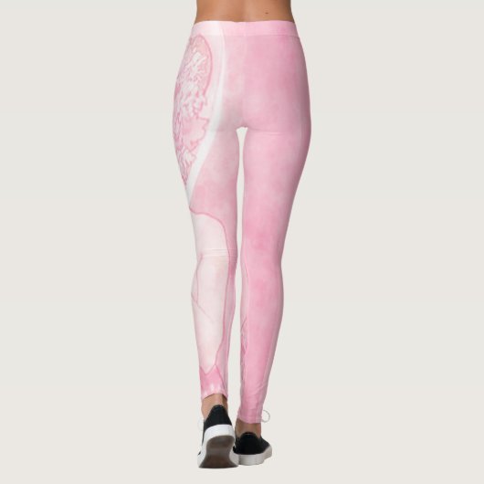 "De maan" van Mucha Pink Leggings (Achterkant)