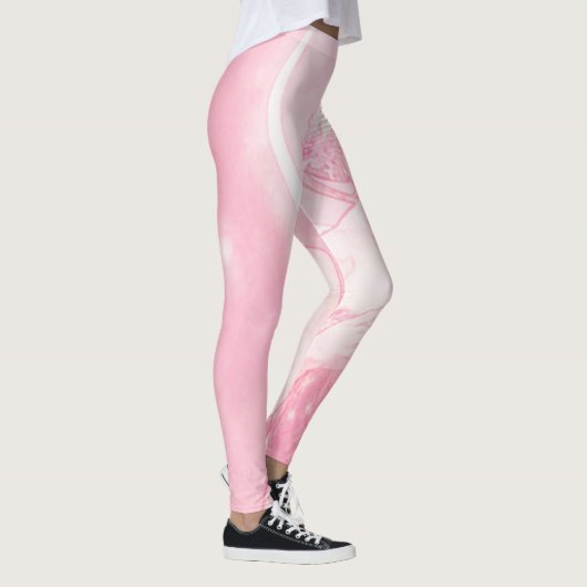 "De maan" van Mucha Pink Leggings (Rechts)