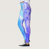 "De maan" van Mucha Violet Leggings (Links)