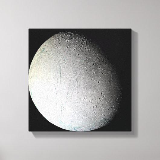 De maan van Saturnus Enceladus 2 Canvas Afdruk (Voorkant)
