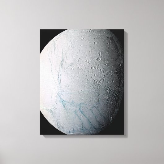 De maan van Saturnus Enceladus 2 Canvas Afdruk (Voorkant)