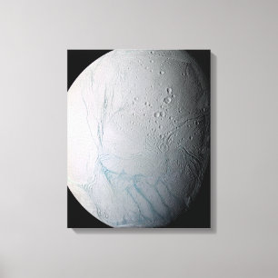 De maan van Saturnus Enceladus 2 Canvas Afdruk