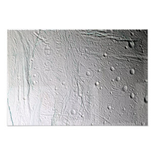De maan van Saturnus Enceladus 2 Foto Afdruk