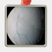 De maan van Saturnus Enceladus 2 Metalen Ornament (Voorkant)