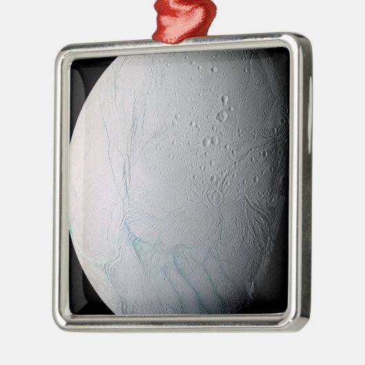 De maan van Saturnus Enceladus 2 Metalen Ornament (Links)