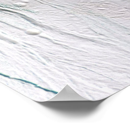 De maan van Saturnus Enceladus 2 Poster (Hoek)