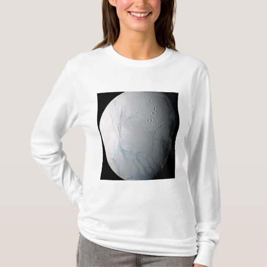 De maan van Saturnus Enceladus 2 T-shirt (Voorkant)
