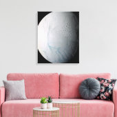 De maan van Saturnus Enceladus 3 Canvas Afdruk (Insitu (Woonkamer))