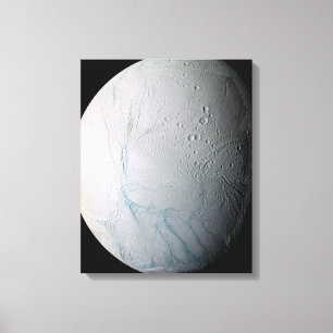 De maan van Saturnus Enceladus 3 Canvas Afdruk