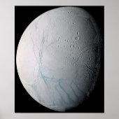 De maan van Saturnus Enceladus 3 Poster (Voorkant)