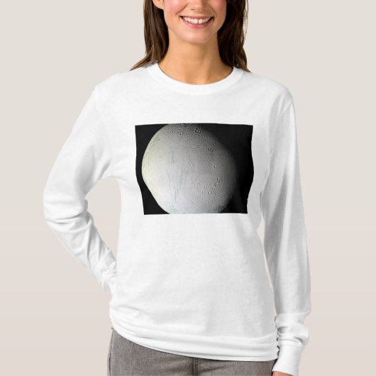 De maan van Saturnus Enceladus 3 T-shirt (Voorkant)