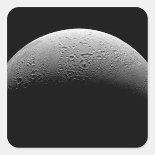 De maan van Saturnus Enceladus 5 Vierkante Sticker