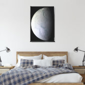 De maan van Saturnus Enceladus Canvas Afdruk (Insitu (Slaapkamer))