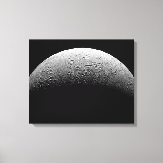 De maan van Saturnus Enceladus Canvas Afdruk (Voorkant)