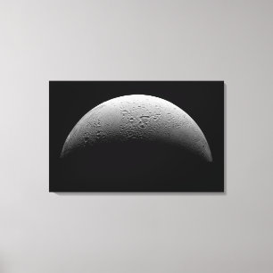 De maan van Saturnus Enceladus Canvas Afdruk