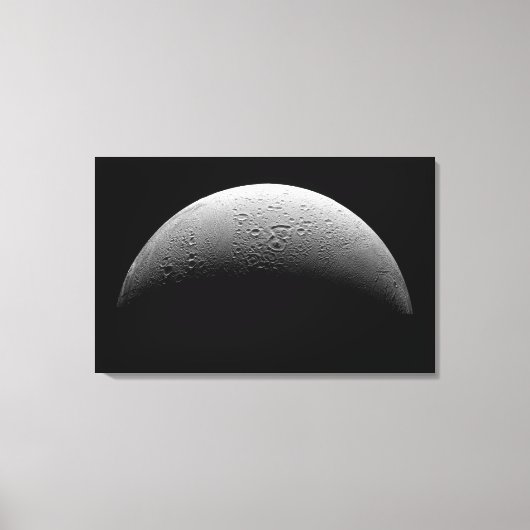 De maan van Saturnus Enceladus Canvas Afdruk (Voorkant)