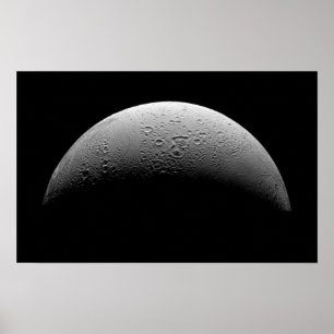 De maan van Saturnus Enceladus Poster
