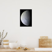 De maan van Saturnus Enceladus Poster (Keuken)