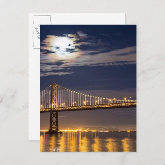 De maan vanavond over de Brug Briefkaart (Voorkant / Achterkant)