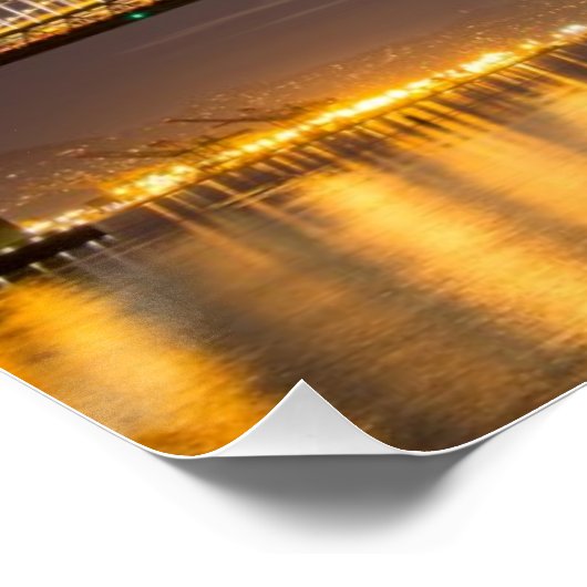 De maan vanavond over de Brug Perfect Poster (Hoek)