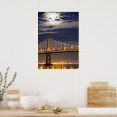 De maan vanavond over de Brug Poster (Keuken)
