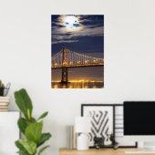 De maan vanavond over de Brug Poster (Thuiskantoor)