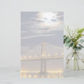 De maan vanavond over de Brug van de baai Briefpapier (Staand voorkant)