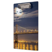 De maan vanavond over de Brug van de baai Klembord (Links)