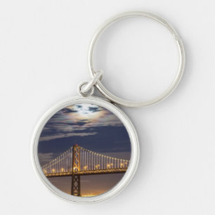 De maan vanavond over de Brug van de baai Sleutelhanger