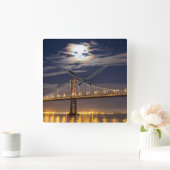 De maan vanavond over de Brug Vierkante Klok (Huis)