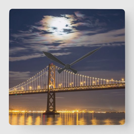 De maan vanavond over de Brug Vierkante Klok (Voorkant)