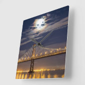 De maan vanavond over de Brug Vierkante Klok (Hoek)