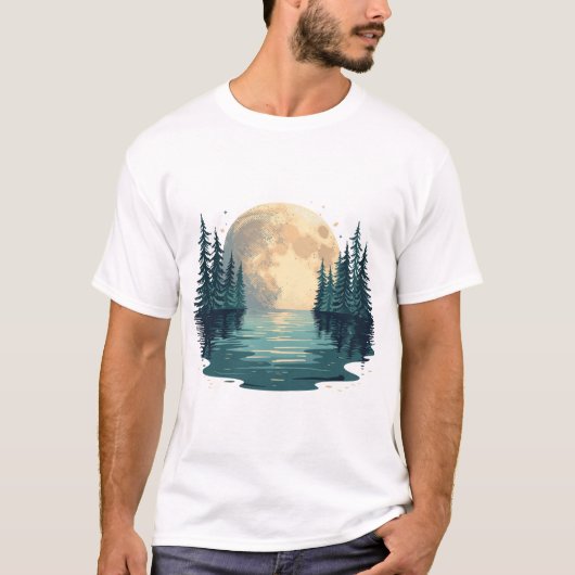 De Maan Viel in het Meer T-shirt (Voorkant)
