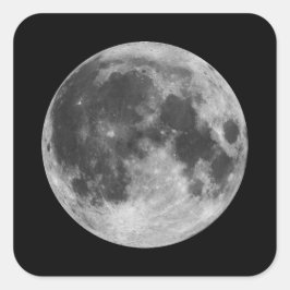 De maan vierkante sticker